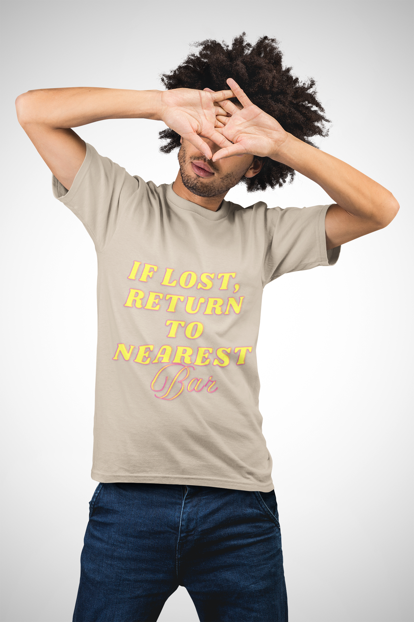 If Lost Return to Nearest Bar – Unisex Vintage Graphic Tee