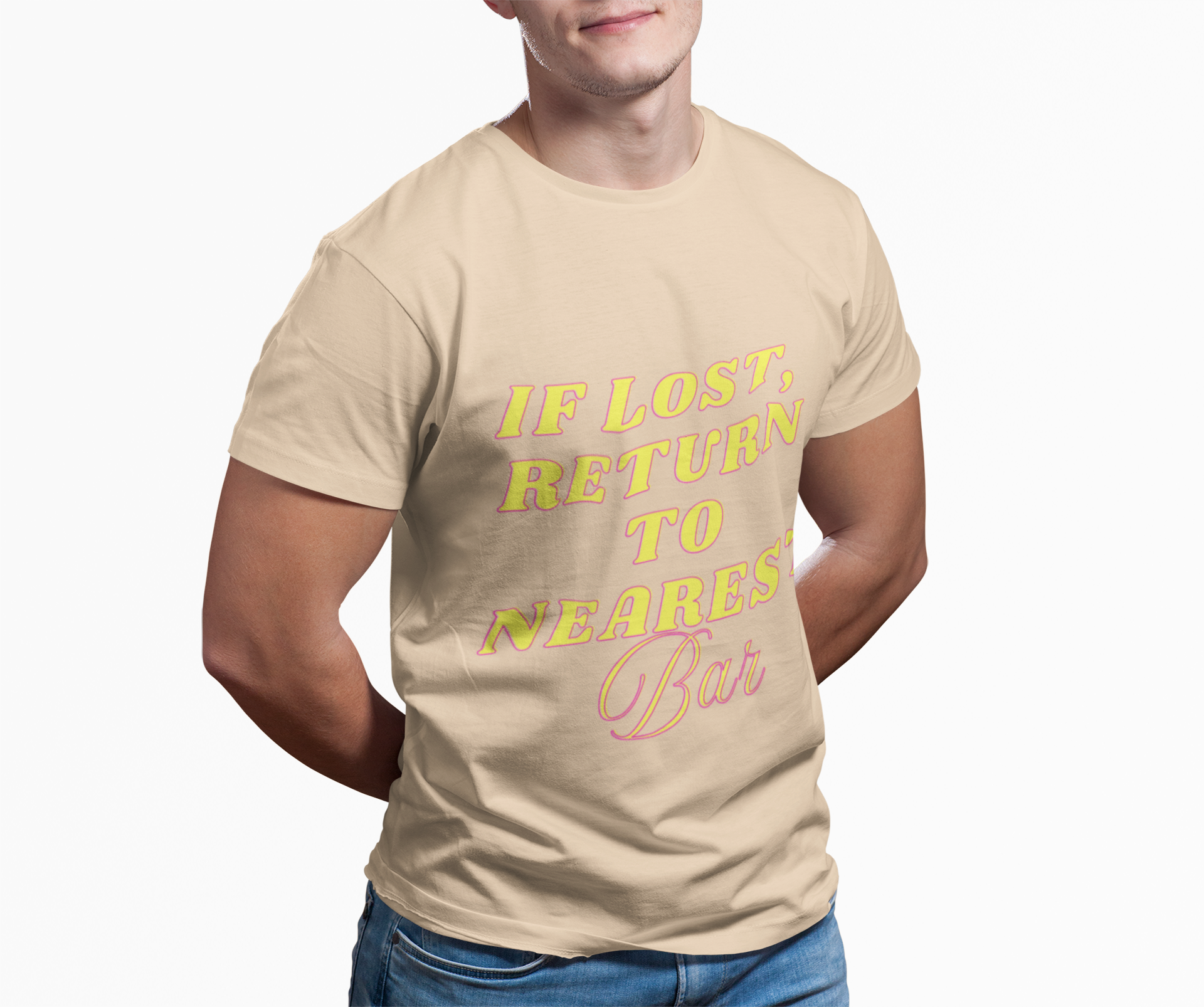 If Lost Return to Nearest Bar – Unisex Vintage Graphic Tee